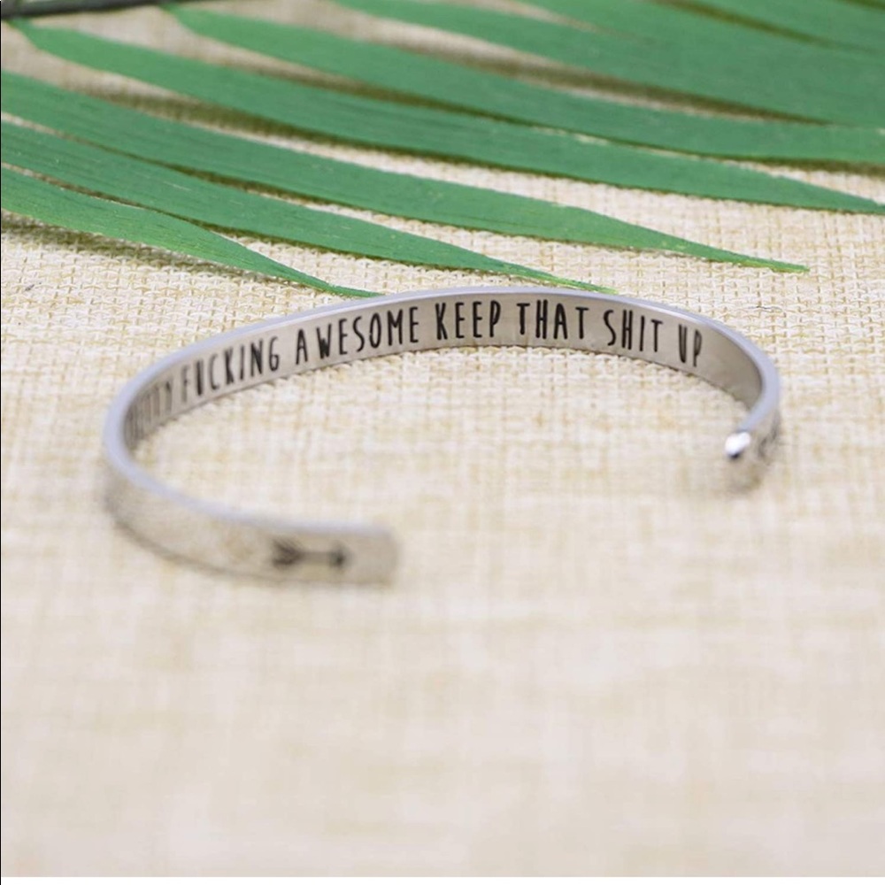 Joycuff Motivational Mantra Cuff Bracelet - Picture 6 of 8